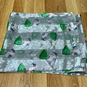 Scarf, sheer, Silver, snowman with Christmas tree